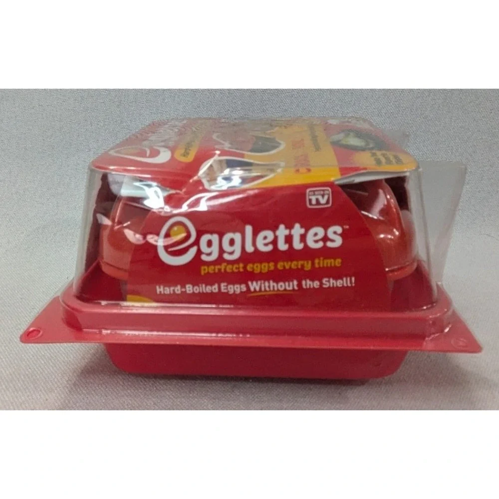 Egglettes Egg Cooker Pods Unisex OS Red New 4-Pack Hard Boiled No Shell ASOTV